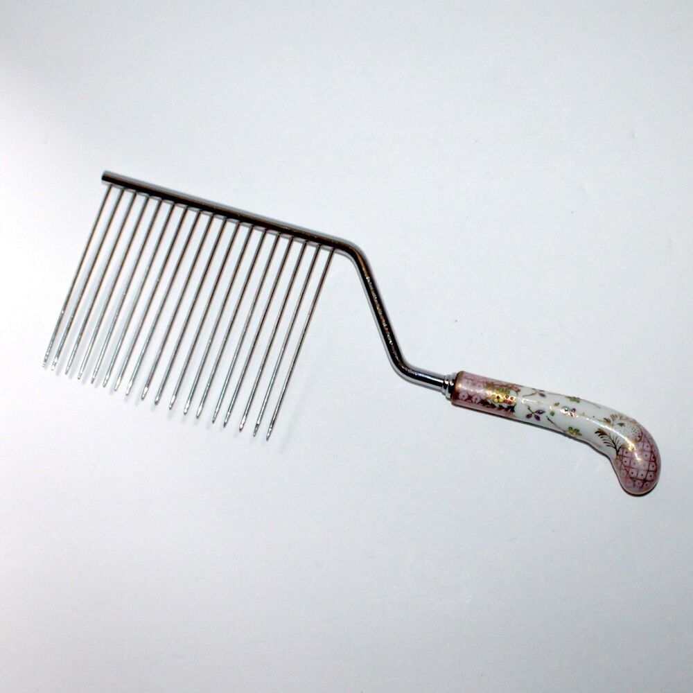 Vintage Sheffield Cake Breaker comb cutter slicer England porcelain UK